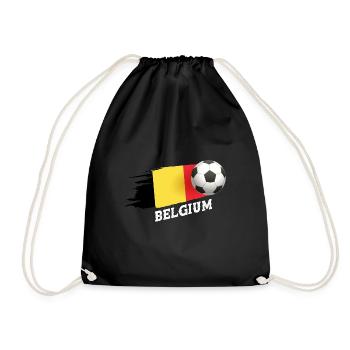 Belgien - Turnbeutel - Schwarz - Vorne