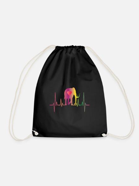 Mammut Ausgestorbener Elefant Geschenk - Turnbeutel - Schwarz