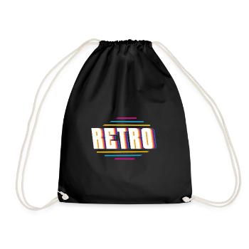Rétro - Sac de sport léger - noir - Devant