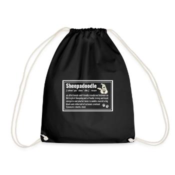 Sheepadoodle Doodle Dog - Sac de sport léger - noir - Devant