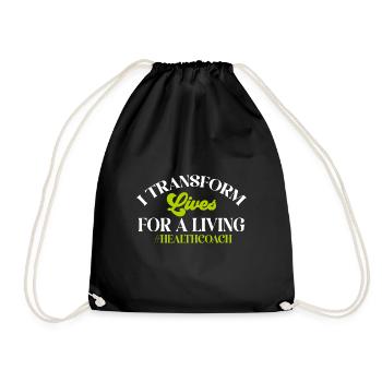 Health Coach Nutritionist Life Coach - Drawstring Bag - black - Front