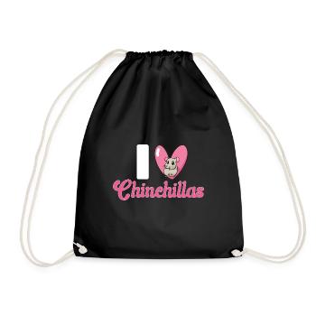 Chinchilla - Drawstring Bag - black - Front