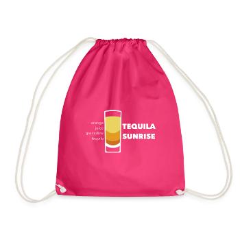 Tequila Sunrise Cocktail Team Tequila - Drawstring Bag - fuchsia - Front