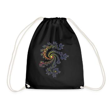 Almond Bread Fractal - Drawstring Bag - black - Front