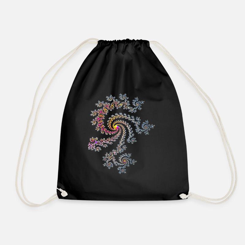 Almond Bread Fractal - Drawstring Bag - black