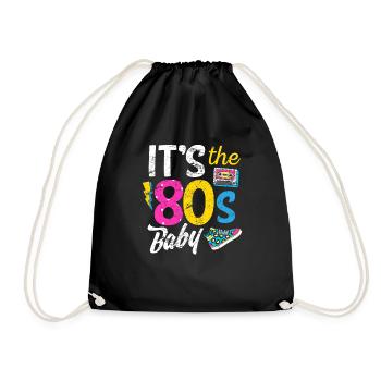 Ich liebe die 80er Jahre Shirt 80er Jahre Kleidung für Frauen und Männer - Turnbeutel - Schwarz - Vorne