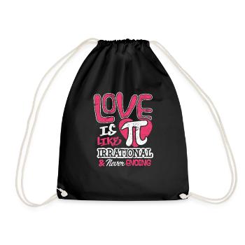 Journée de pi 2019 t-shirt L'amour est comme le pi ne finissant jamais - Sac de sport léger - noir - Devant