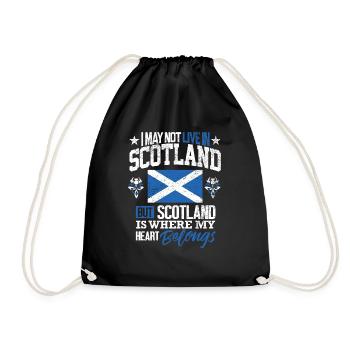 Drapeau de l’Écosse T-Shirt Mon cœur appartient écossais - Sac de sport léger - noir - Devant
