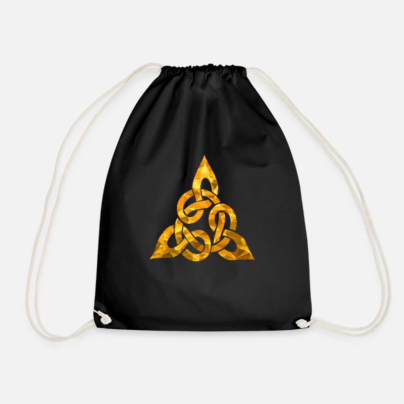 Celtic Knot - Drawstring Bag - black