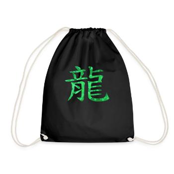 Chinese dragon - Drawstring Bag - black - Front