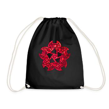 Celtic Ornament - Drawstring Bag - black - Front
