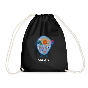 Cell biology gift photo nerd geek - Drawstring Bag - black - Front