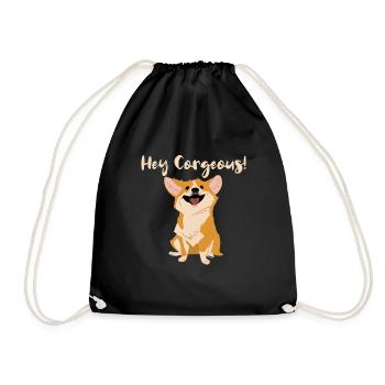 Corgi chien Corgie cadeau - Sac de sport léger - noir - Devant