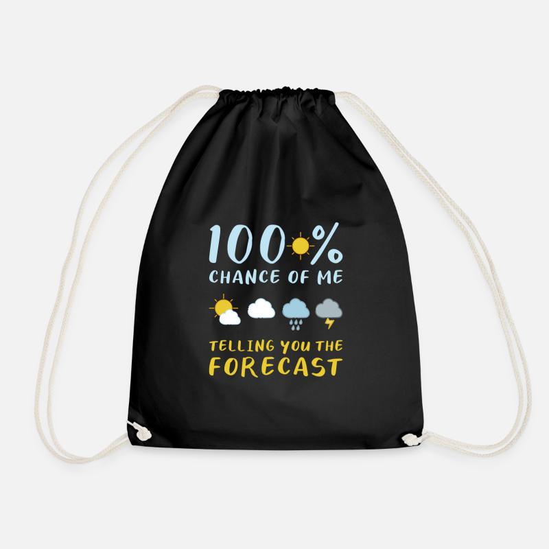 Meteorology Weather Forecast - Drawstring Bag - black