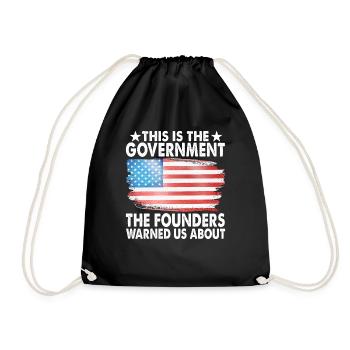 This Is The Government Our Founders Warned Us - Drawstring Bag - black - Front