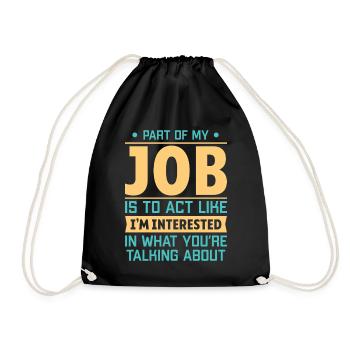 Lustiges Barkeeper Shirt - Geschenk für einen Mixologen - Turnbeutel - Schwarz - Vorne