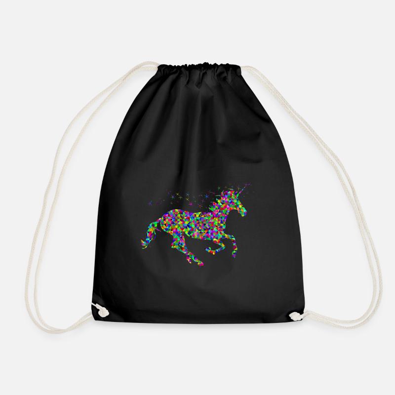 Unicorn - Drawstring Bag - black