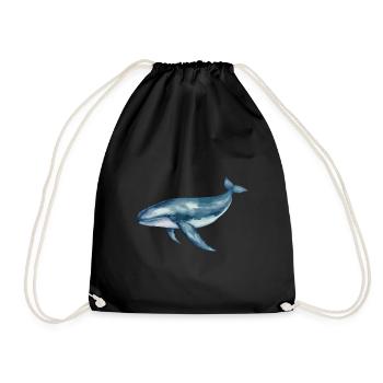 Sperm whale - Drawstring Bag - black - Front