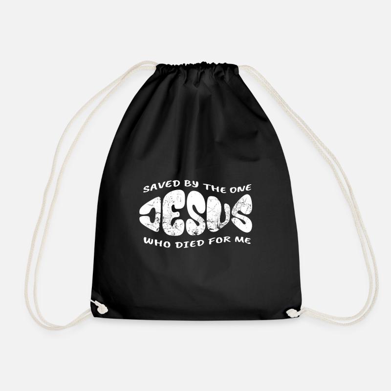 Jesus - Saved by the one who died for me - Turnbeutel - Schwarz