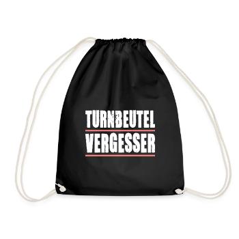 Turnbeutel Vergesser Sportunterricht für Schüler - Turnbeutel - Schwarz - Vorne