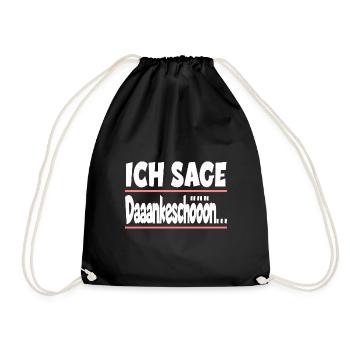 Ich sage Dankeschön für einen Kollege oder - Turnbeutel - Schwarz - Vorne