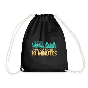 Camping Car Humour Camping Camper - Sac de sport léger - noir - Devant