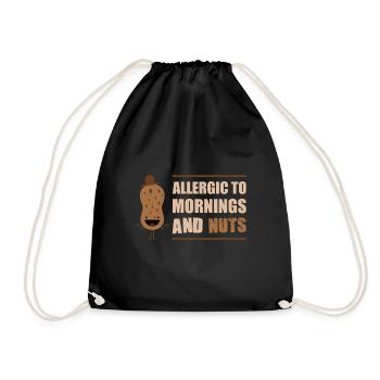 Cadeau de sensibilisation aux allergies et aux noix - Sac de sport léger - noir - Devant