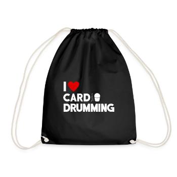 Cardio Drumming Fitnessstudio Fitnesskurs Workout - Turnbeutel - Schwarz - Vorne