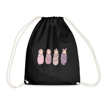 Nurse Baby Maternity Nurse - Drawstring Bag - black - Front