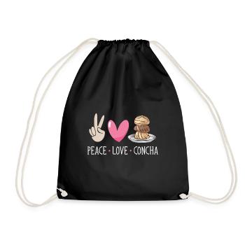 Concha Hispanic Mexikanisch Pan Dulce - Turnbeutel - Schwarz - Vorne