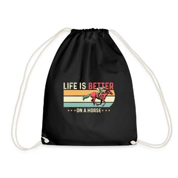 Better on horse rider poison - Drawstring Bag - black - Front
