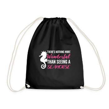 Merveilleux cadeau Thalasophile hippocampe - Sac de sport léger - noir - Devant