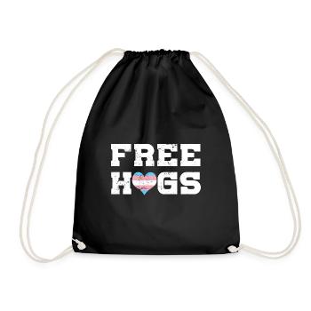 LGBT Rainbow Gay Pride Homo Lesbian Gay - Drawstring Bag - black - Front