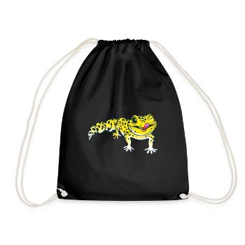 Léopard Gecko Lézard Reptiles Herpétologiste - Sac de sport léger - noir - Devant