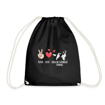 Chien d’épagneul Springer anglais - Sac de sport léger - noir - Devant