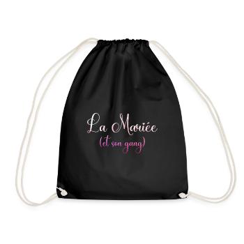 La mariée et son gang evjf future mariée mariage - Sac de sport léger - noir - Devant
