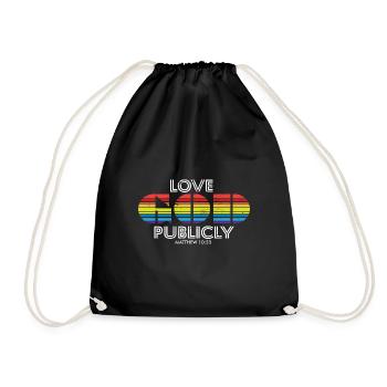 Religieux Chrétiens Amour Dieu Publiquement Jésus - Sac de sport léger - noir - Devant