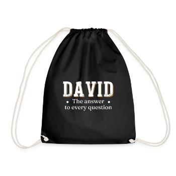 David La réponse à toutes les questions - Sac de sport léger - noir - Devant