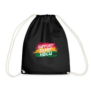 i Support Every HBCU Student Alumni Black Teacher - Turnbeutel - Schwarz - Vorne