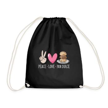 Concha Hispanic Mexican Pan Dulce - Drawstring Bag - black - Front