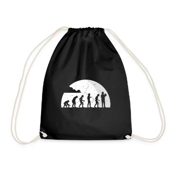 French horn musical instument horn player French horn player - Drawstring Bag - black - Front