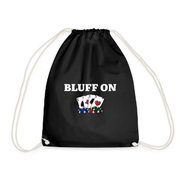 Bluff sur Gambler Casino Gambling Gaming Place - Sac de sport léger - noir - Devant