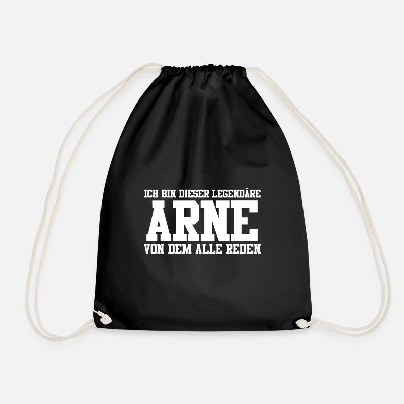 Arne Name Design - Turnbeutel - Schwarz