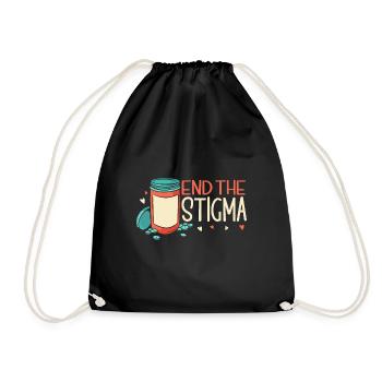 Anxiety Depression Mental Health - Drawstring Bag - black - Front