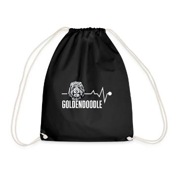 Goldendoodle Doodle Hund - Turnbeutel - Schwarz - Vorne