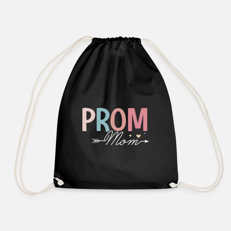 Funny Prom Squad Matching Party for mom - Drawstring Bag - black