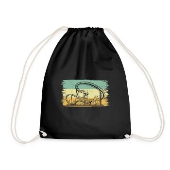 Parc à thème Retro Amusement Park Vintage Roller Coa - Sac de sport léger - noir - Devant