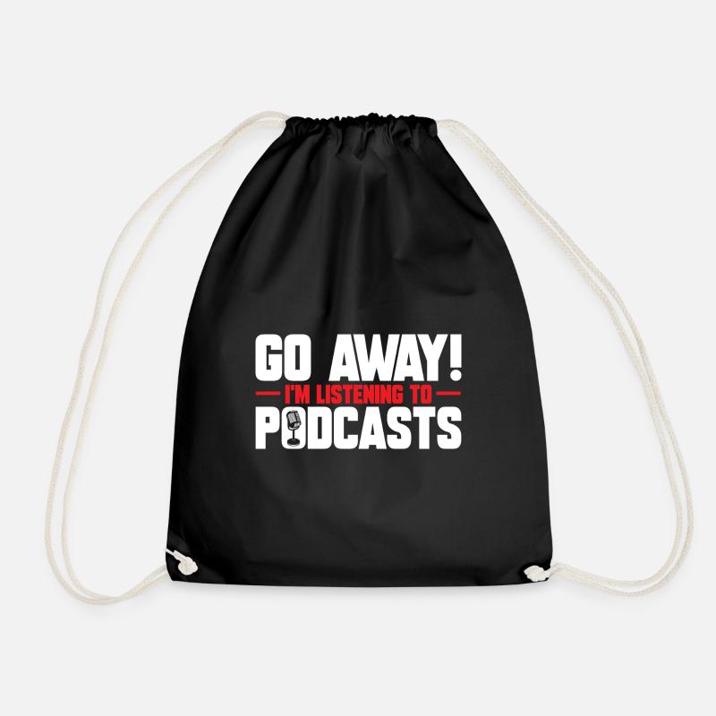 Podcaster Podcast - Turnbeutel - Schwarz