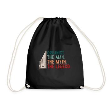 Organiste : organiste, organiste d’église, orgue - Sac de sport léger - noir - Devant