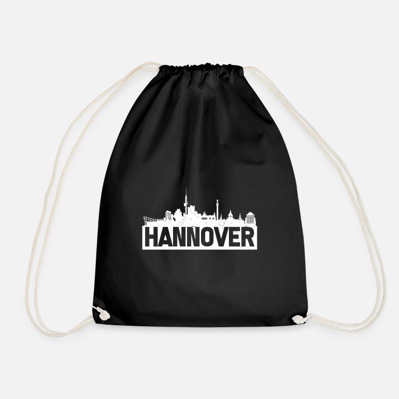 Hannover Skyline Stadt - Turnbeutel - Schwarz